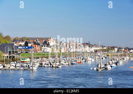 Frankreich, Somme, Saint Valery Sur Somme, Marina an der Somme Stockfoto