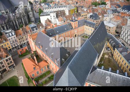 Frankreich, Nord, Lille, Contesse Hospiz Museum (Luftbild) Stockfoto