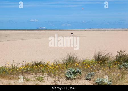 Frankreich, Nord, Grand Fort Philippe, Strand Stockfoto