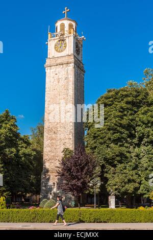 Republik Mazedonien, Bitola, Zentrum der Stadt, der Clock Tower Stockfoto