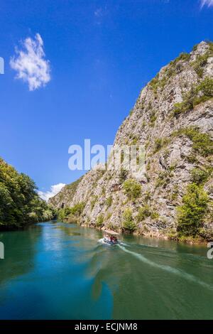 Republik Mazedonien, Sarai, die See und Canyon Matka, angetrieben vom Fluss Treska Stockfoto