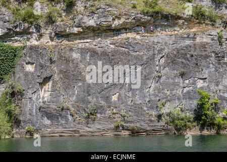 Republik Mazedonien, Sarai, die See und Canyon Matka, angetrieben vom Fluss Treska Stockfoto