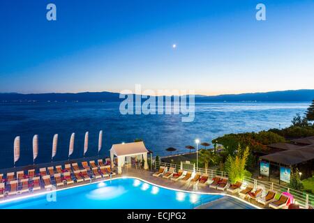 Republik Mazedonien, Ohrid-See, Weltkulturerbe von der UNESCO, das Hotel Granit Stockfoto