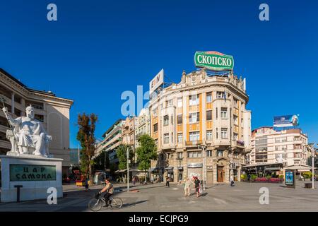 Republik Mazedonien, Skopje, Innenstadt, Mazedonien Quadrat Stockfoto