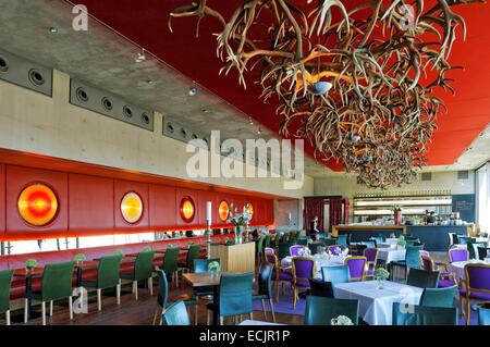 Österreich, Salzburg, Altstadt Weltkulturerbe der UNESCO, das M32 Restaurant des Museum of Modern Art, auf dem Mônchsberg-Hügel Stockfoto