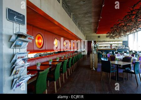 Österreich, Salzburg, Altstadt Weltkulturerbe der UNESCO, das M32 Restaurant des Museum of Modern Art, auf dem Mônchsberg-Hügel Stockfoto