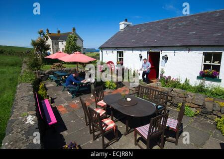 Großbritannien, Nordirland, County Antrim, Ballintoy, Red Door Tea-Room in Ballintoy Stockfoto