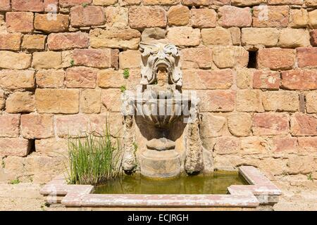 Frankreich, Aude, Becken von Sainte-Marie de Fontfroide Zisterzienserabtei Stockfoto