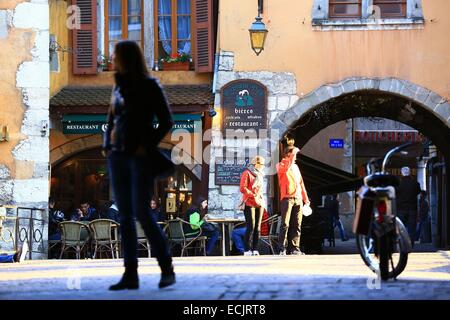 Frankreich, Haute Savoie, Annecy, rue du Pont Morens Stockfoto