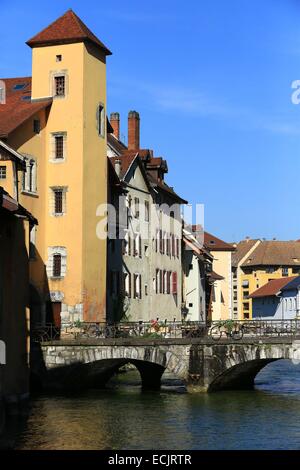 Frankreich, Haute Savoie, Annecy, rue du Pont Morens, The Thiou Stockfoto