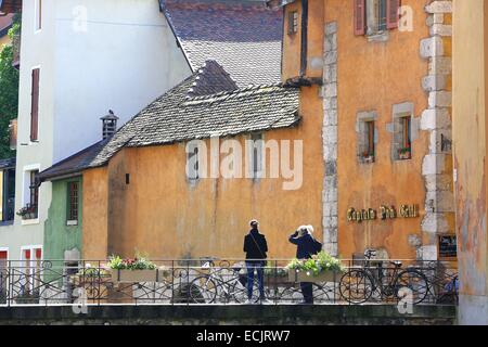 Frankreich, Haute Savoie, Annecy, rue du Pont Morens Stockfoto