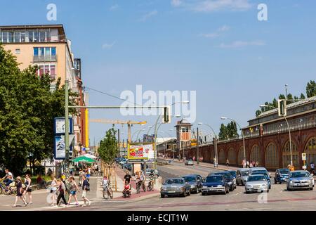 Deutschland, Berlin, Ost Berlin, Friedrichshain, East Side Gallery, Warschauer Straße Stockfoto