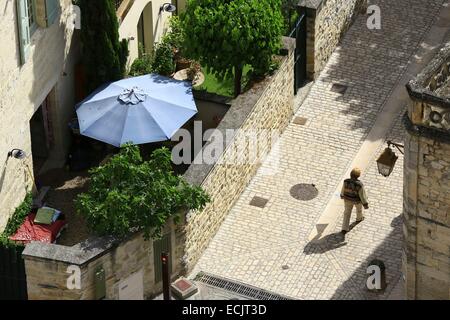 Frankreich, Gard, Uzes, die herzoglichen Schlosses, bekannt als der Duche, denkmalgeschützten Gebäude Stockfoto