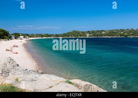 Frankreich, Corse du Sud, Lecci, Cala Rossa Strand Stockfoto