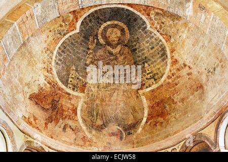 Frankreich, Ariege, St.Lizier Kathedrale Decke mit ein Christ in der Majestät aus 13. Jahrhundert Stockfoto