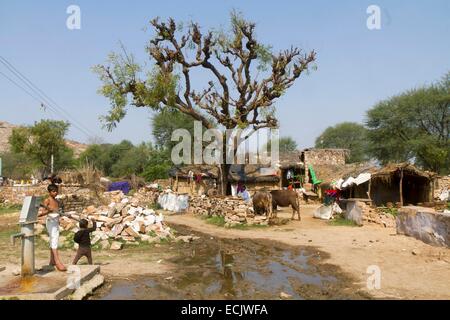 Indien, Bundesstaat Rajasthan, Dorf Sie Ramathra Festung Stockfoto