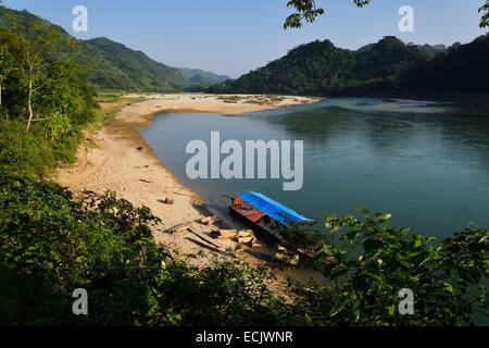Vietnam, Lao Cai-Provinz, in der Nähe von Bac Ha, Dorf von Thai ethnischen Gruppe Chay Fluss Stockfoto