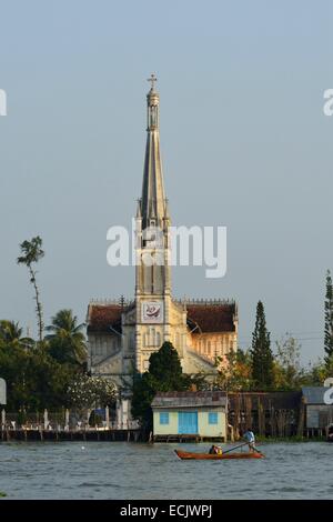 Vietnam, Provinz Vinh Long, Mekong-Delta, Cai Be, die katholische Kirche Stockfoto