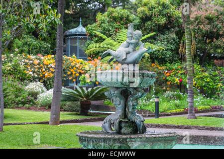 Portugal, Madeira Insel, Funchal, Quinta Vigia ist ein historisches Herrenhaus, heute die offizielle Residenz des Präsidenten der autonomen Region Madeira, umgeben von schönen Gärten mit einer großen Auswahl von flora Stockfoto