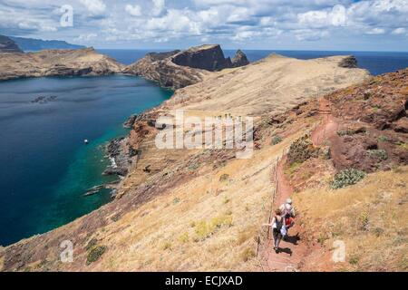 Portugal Insel Madeira, Ponta de São Lourenço, den östlichen Teil der Insel ist ein Naturreservat Stockfoto