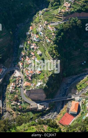 Portugal, Madeira Insel, die Umgebung von Curral Das Freiras, aus der Blick-Punkt Eira Serrado Stockfoto