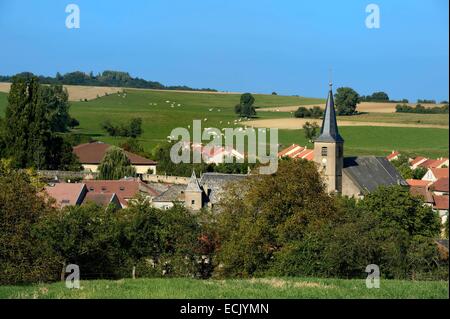 Frankreich, Mosel, Rodemack, gekennzeichnet Les Plus Beaux Dörfer de France (The Most schöne Dörfer von Frankreich) Stockfoto