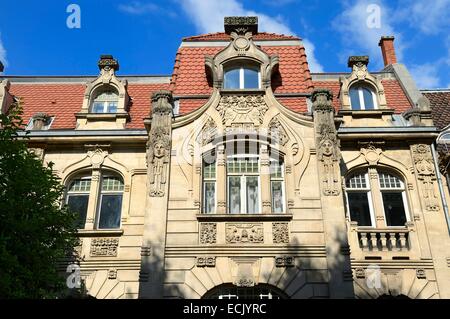 Frankreich, Moselle, Metz, Kaiserviertel, Jugendstil-Villa an der Avenue Foch Stockfoto
