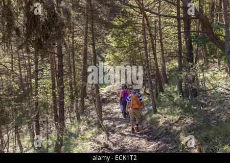 Frankreich, Drome, zahlt Diois, Wandern im Tal Oule, Drome Provenτale Stockfoto