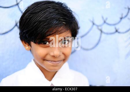 Sri Lanka, Colombo, Porträt von kleinen Mädchen in der Schule Stockfoto