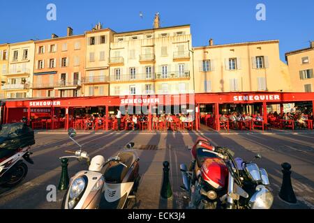 Am alten Hafen, Quai Jean Jaures, Saint Tropez, Var, Frankreich Stockfoto