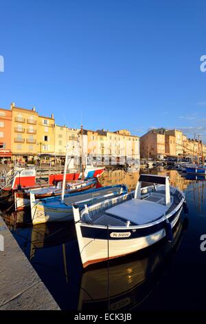 Frankreich, Var, Saint Tropez, den alten Hafen Stockfoto