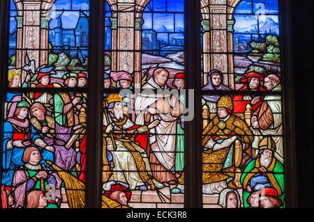 Frankreich, Seine Maritime, Neufchatel En Bray, Notre Dame-Kirche, erbaut im 12., 13. und 15. Jahrhundert Stockfoto