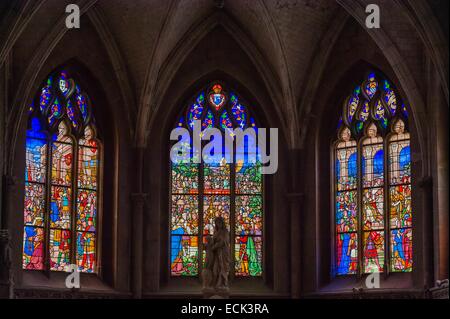 Frankreich, Seine Maritime, Neufchatel En Bray, Notre Dame-Kirche, erbaut im 12., 13. und 15. Jahrhundert Stockfoto