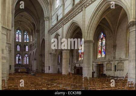 Frankreich, Seine Maritime, Neufchatel En Bray, Notre Dame-Kirche, erbaut im 12., 13. und 15. Jahrhundert Stockfoto