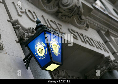 West Midlands Police Station Zeichen außerhalb Digbeth Polizeistation, Birmingham Stockfoto