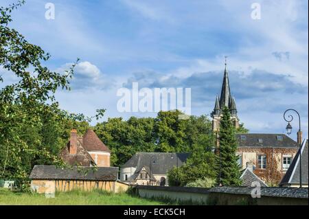 Frankreich, Eure, Fontaine l'Abbe, die Kirche Saint Jean-Baptiste Stockfoto