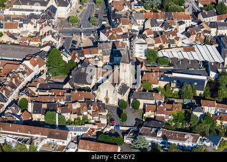 Frankreich, Indre, Le Blanc, die Stadt (Luftbild) Stockfoto