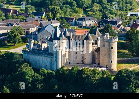 Frankreich, Indre, Le Pont Chretien Chabenet, Chabenet Schloss (Luftbild) Stockfoto