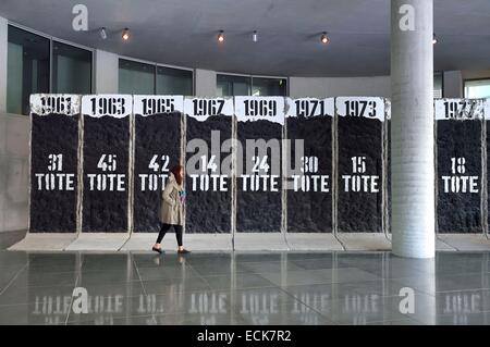 Deutschland, Berlin, Bundestag, Gebäude in der neuen parlamentarischen Komplex, Marie Elisabeth Luders Haus vom Architekten Stephan Braunfels am Spree-Ufer, Mauer-Mahnmal (Gedenkstätte Mauer) Stockfoto