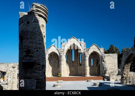 Griechenland, Dodekanes, Rhodos, Rhodos, Weltkulturerbe der UNESCO, die Kirche der Jungfrau von der Burgh vierzehnten Jahrhundert in der mittelalterlichen Stadt Stockfoto