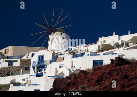 Griechenland, Kykladen, Santorini (Thira), Dorf Oia (Ia) Stockfoto