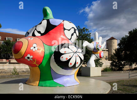 Nanas, Street-Art von Niki de Saint Phalle, Hannover, Niedersachsen, Deutschland, Europa Stockfoto