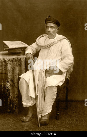 Lokmanya Bal Gangadhar Tilak indischer Nationalist, Lehrer, Unabhängigkeitsaktivist, Indien, alter Jahrgang 1800s Bild Stockfoto