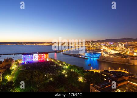 Bouches-du-Rhône, Frankreich, Marseille, Bezirk Pharo Palais du Pharo, Sofitel, Fort Saint Jean historisches Denkmal Klasse Stockfoto