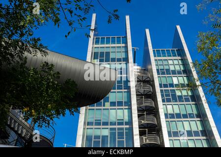 Europole, Grenoble, Isere, Frankreich Bezirk hinter Bahnhof, Management-Gymnasium Stockfoto