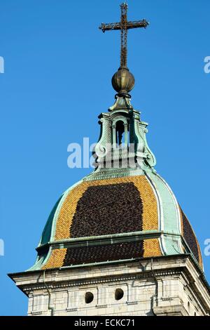 Frankreich, Doubs, Besancon, Saint Jean Kathedrale, Kirchturm-Dach im Imperial Stockfoto