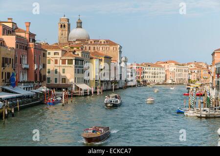 Italien, Venetien, Venedig, von der UNESCO als Welterbe gelistet, Kirche San Geremia, Canale Grande, großen Kanal, Stadtviertel Cannaregio Stockfoto