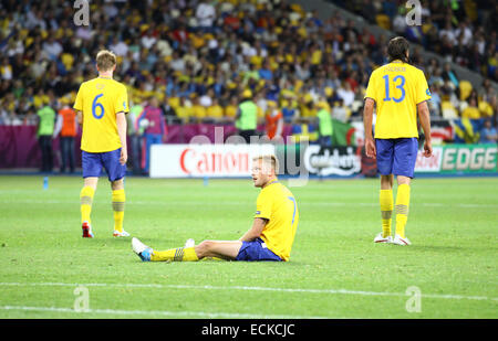 UEFA EURO 2012 Spiel Schweden Vs England Stockfoto