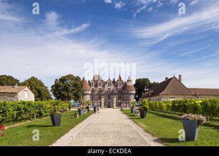 Frankreich, Dordogne, Périgord Pourpre, Monbazillac, 16. Jahrhundert Burg Stockfoto