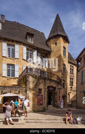 Frankreich, Dordogne Sarlat la Caneda, Gänse Marktplatz Stockfoto